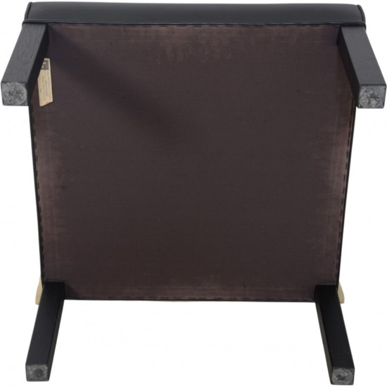 Børge Mogensen 2202 skammel i sort læder 1990'erne