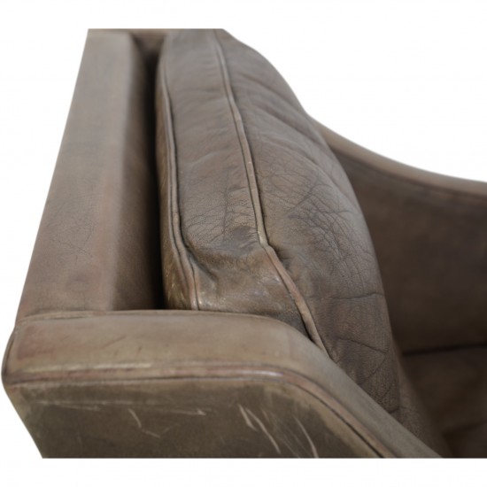 Børge Mogensen 2207 lænestol i patineret læder 1970'erne