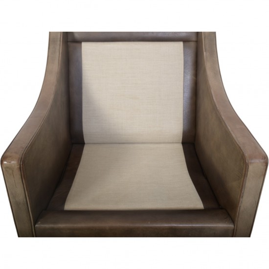 Børge Mogensen 2207 lænestol i patineret læder 1970'erne