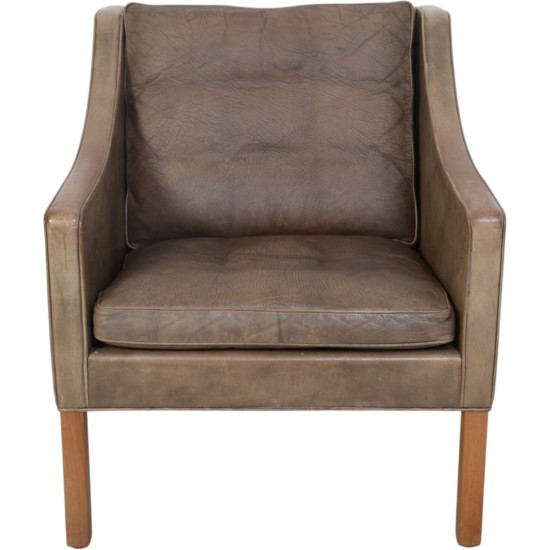 Børge Mogensen 2207 lænestol i patineret læder 1970'erne