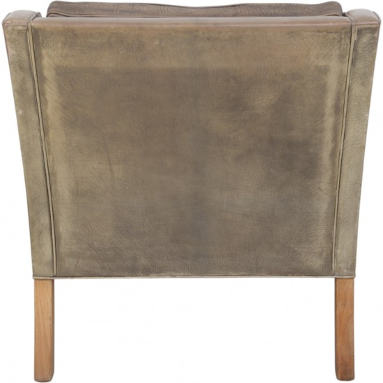 Børge Mogensen 2207 lænestol i patineret læder 1970'erne