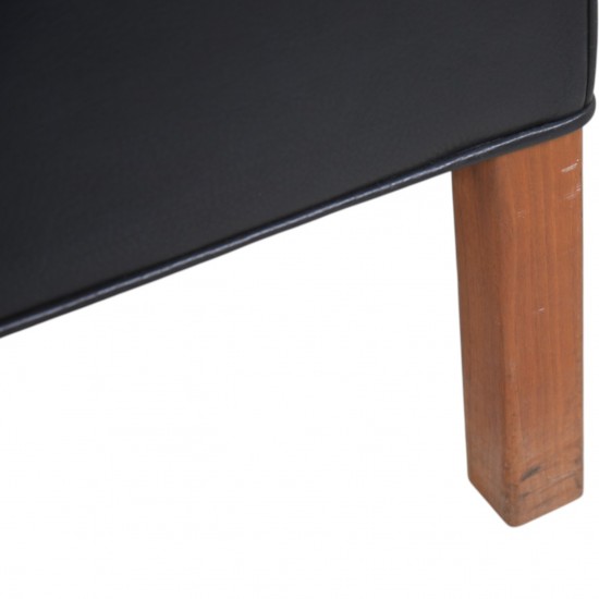 Børge Mogensen 2212 2.personers sofa i sort læder 1980'erne