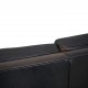 Børge Mogensen 2212 2.personers sofa i sort læder 1980'erne