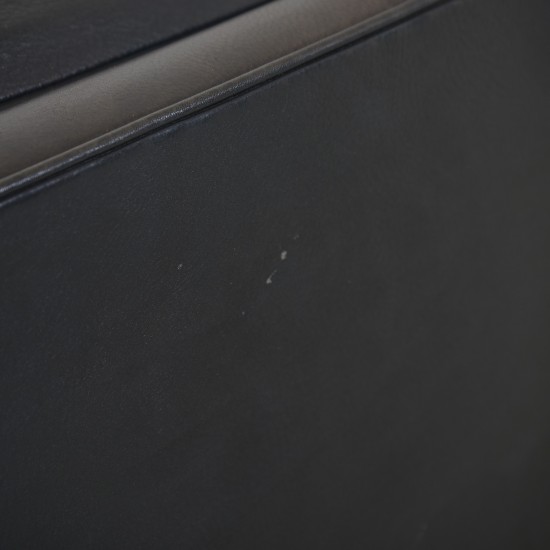 Børge Mogensen 2212 2.personers sofa i sort læder 1980'erne