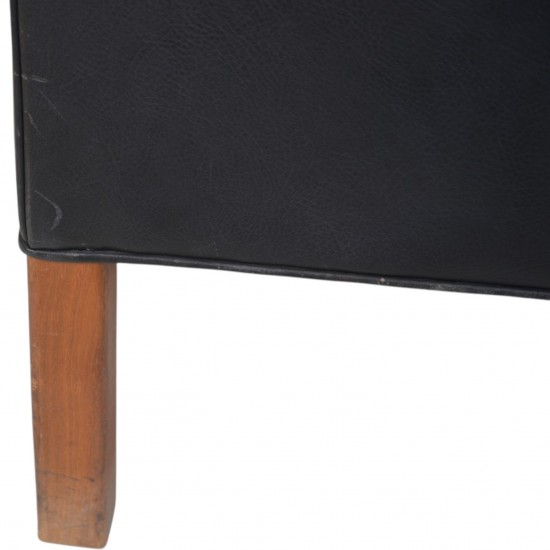 Børge Mogensen 2212 2.personers sofa i sort læder 1980'erne