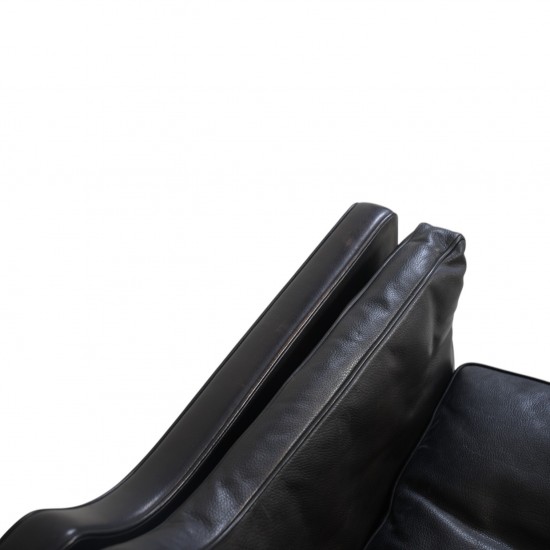 Børge Mogensen 2212 2.personers sofa i sort læder 1980'erne