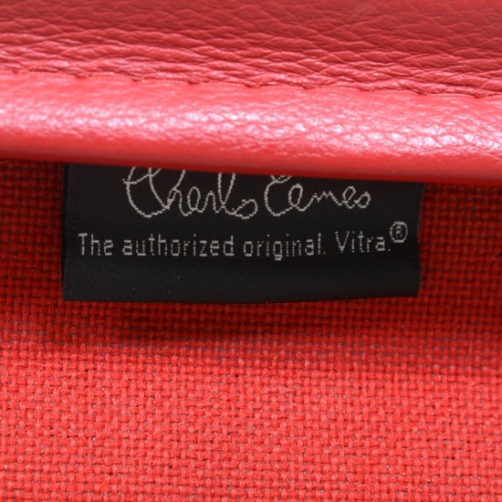 Charles Eames Ea-109 stol i rødt læder 2007