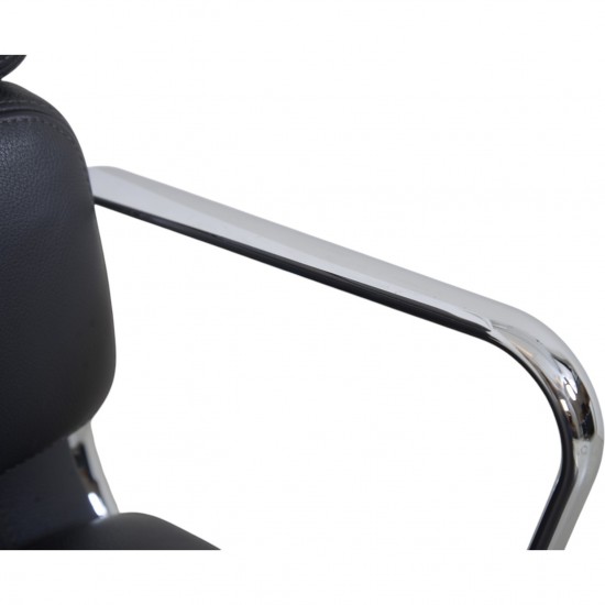 Charles Eames EA-219 kontorstol i gråt læder 2012