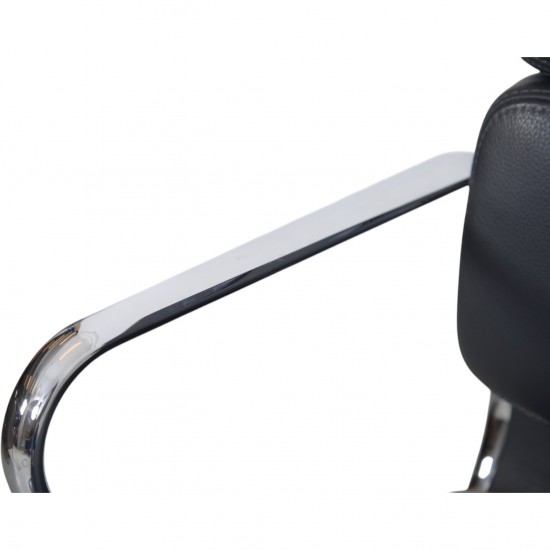 Charles Eames EA-219 kontorstol i gråt læder