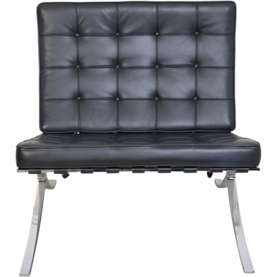 Ludwig Mies van der Rohe Barcelona stol i sort læder 2010'erne