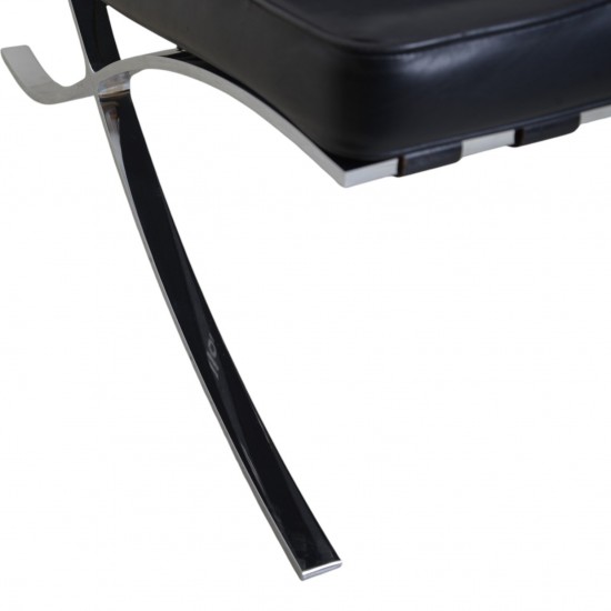 Ludwig Mies van der Rohe Barcelona stol i sort læder 2010'erne