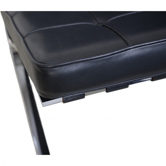 Ludwig Mies van der Rohe Barcelona stol i sort læder 2010'erne
