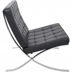 Ludwig Mies van der Rohe Barcelona stol i sort læder 2010'erne