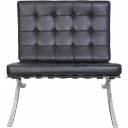 Ludwig Mies van der Rohe Barcelona stol i sort læder 2010'erne