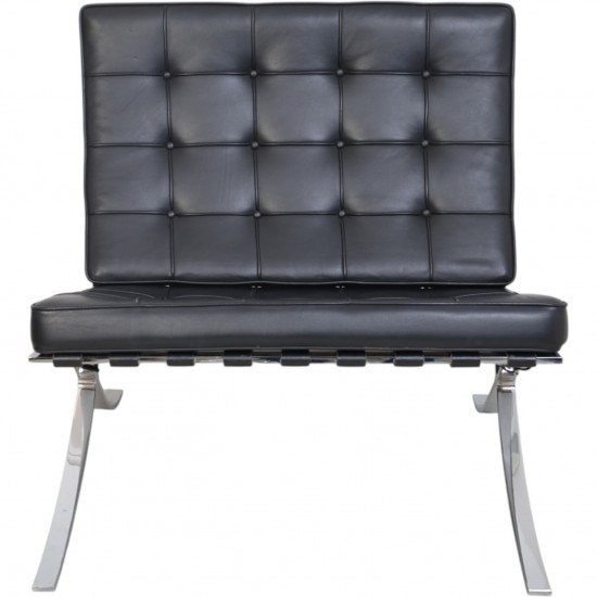 Ludwig Mies van der Rohe Barcelona stol i sort læder 2010'erne