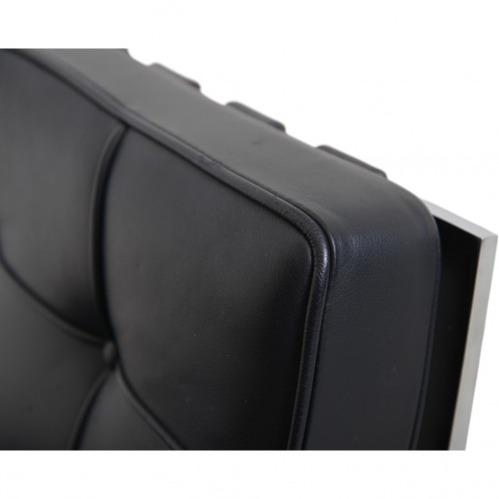 Ludwig Mies van der Rohe Barcelona stol i sort læder 2010'erne