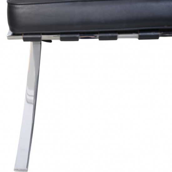 Ludwig Mies van der Rohe Barcelona stol i sort læder 2010'erne