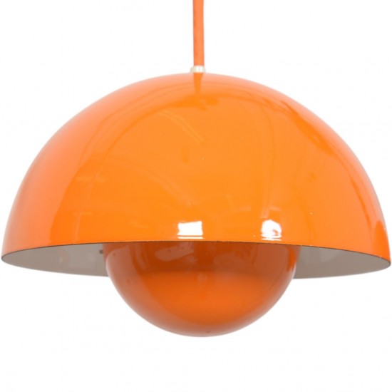 Verner Panton sæt på 2 orange flower pot lamper 2000'erne