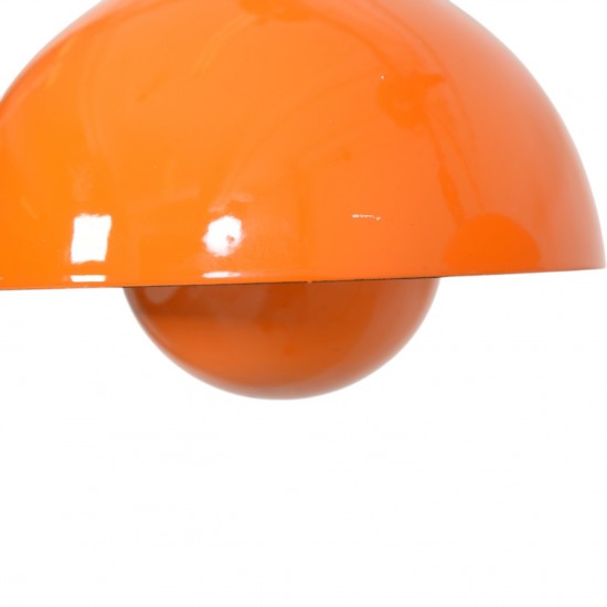 Verner Panton sæt på 2 orange flower pot lamper 2000'erne