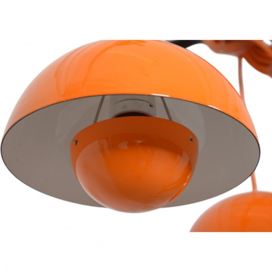 Verner Panton sæt på 2 orange flower pot lamper 2000'erne