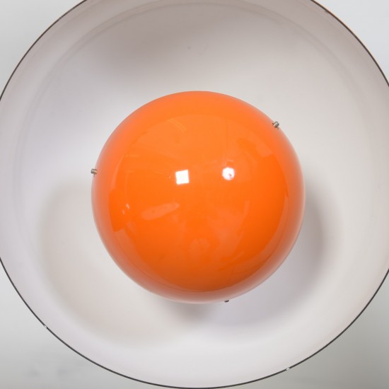 Verner Panton sæt på 2 orange flower pot lamper 2000'erne