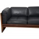 Dansk design sofa 3.pers i sort læder