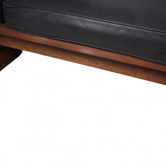 Dansk design sofa 3.pers i sort læder