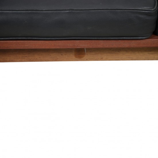 Dansk design sofa 3.pers i sort læder