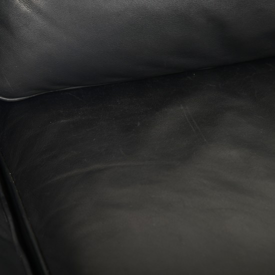 Dansk design sofa 3.pers i sort læder