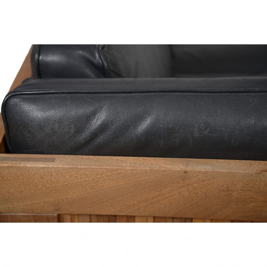 Dansk design sofa 3.pers i sort læder