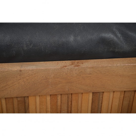 Dansk design sofa 3.pers i sort læder