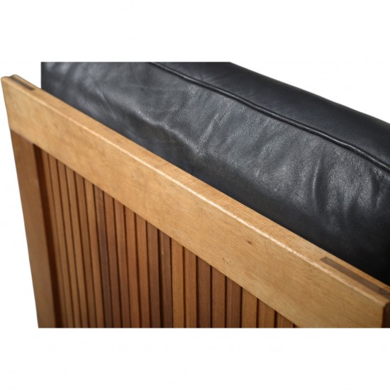 Dansk design sofa 3.pers i sort læder