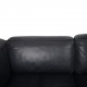 Dansk design sofa 3.pers i sort læder