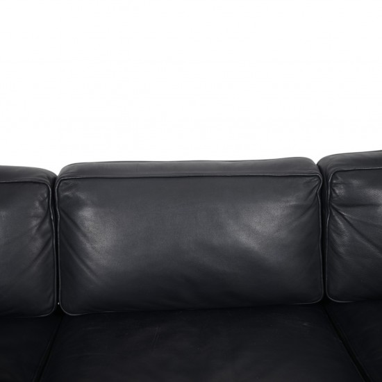 Dansk design sofa 3.pers i sort læder