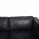 Dansk design sofa 3.pers i sort læder