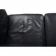 Dansk design sofa 3.pers i sort læder