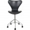 Arne Jacobsen 3117 Syver kontorstol i sort Esential læder 1997