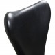 Arne Jacobsen 3117 Syver kontorstol i sort Esential læder 1997