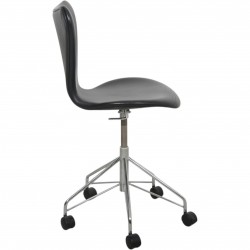 Arne Jacobsen 3117 Syver kontorstol i sort Esential læder 1997