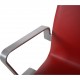 Arne Jacobsen høj Oxford kontorstol i rødt Essential læder 2014