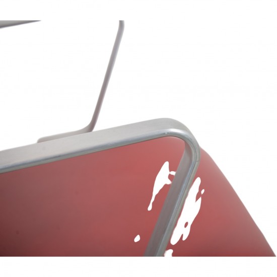 Arne Jacobsen høj Oxford kontorstol i rødt Essential læder 2014