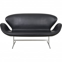 Arne Jacobsen Svane sofa i sort læder 2006