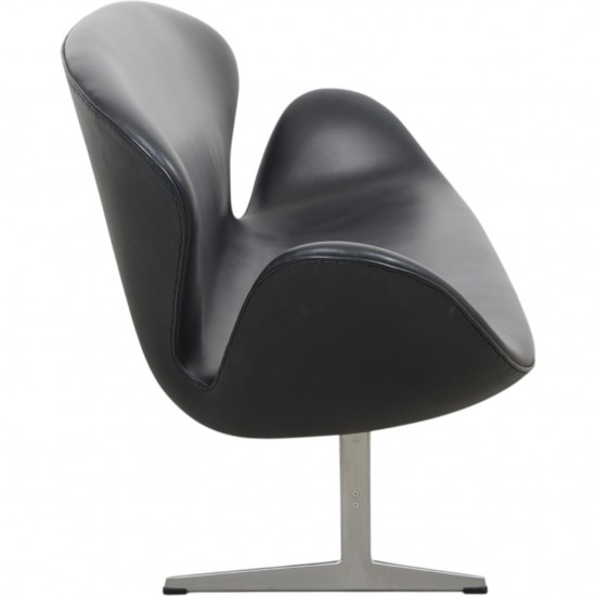 Arne Jacobsen Svane sofa i sort læder 2006