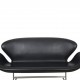 Arne Jacobsen Svane sofa i sort læder 2006