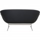 Arne Jacobsen Svane sofa i sort læder 2006