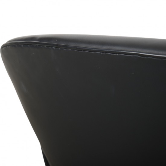 Arne Jacobsen Svane sofa i sort læder 2006