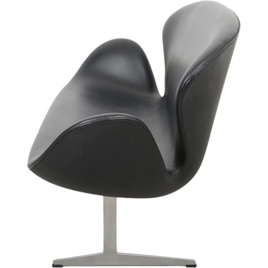 Arne Jacobsen Svane sofa i sort læder 2006