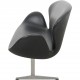 Arne Jacobsen Svane sofa i sort læder 2006