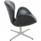 Arne Jacobsen Svane stol i sort Aura læder 2017