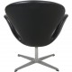 Arne Jacobsen Svane stol i sort læder 1990'erne
